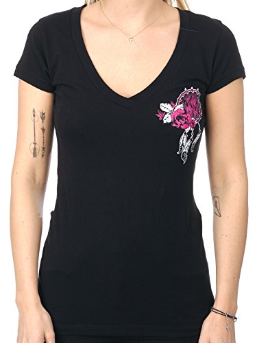 Metal Mulisha Junior's Soar V Neck Graphic Tee