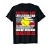 Funny Vintage Softball Dad Like A Baseball Dad US Flag T-Shirt