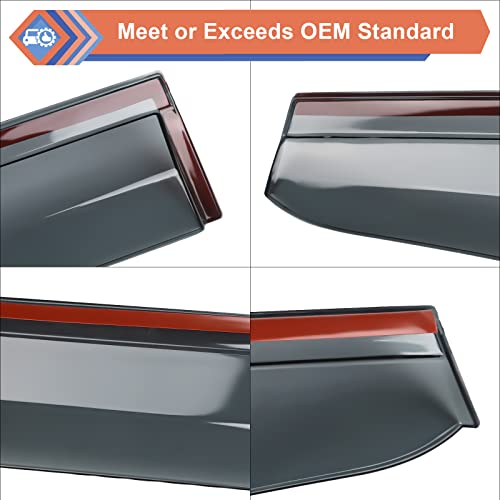 Zonfant Window Rain Guards, Side Window Deflectors, Sun Visor Rain Vent Window Guards (4 Pcs) Compatible With 2023 ~ Honda Hr-V #TOP2