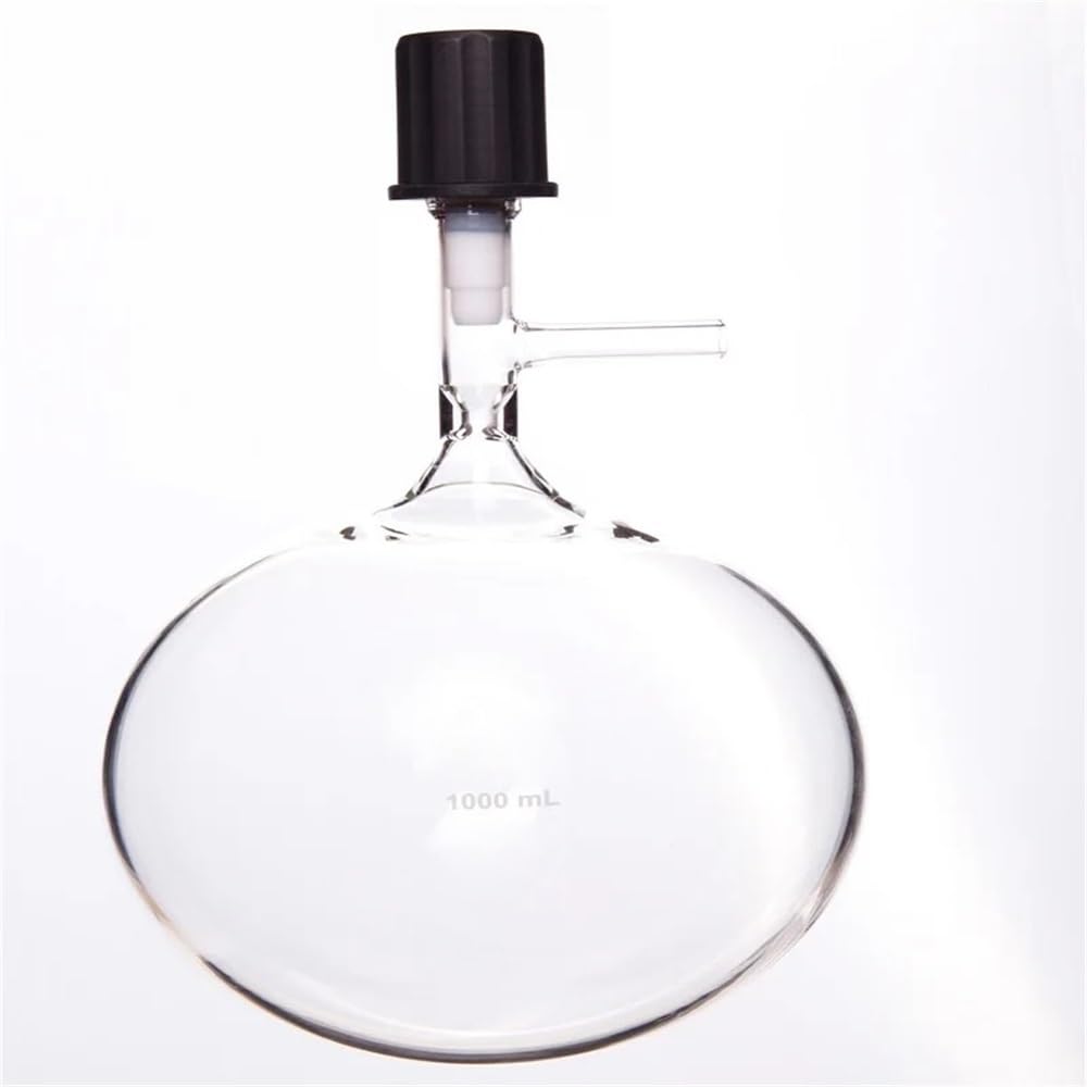 Attrezzature e forniture di laboratorio Valvola for alto vuoto a parete spessa sferica in vetro borosilicato F49 PTFE