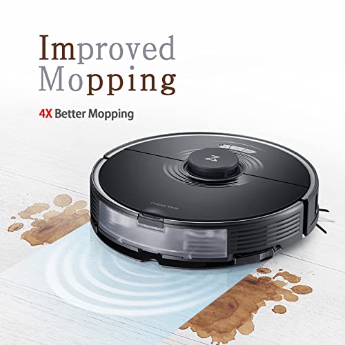 Roborock S7 Aspirateur Robot avec Base de Charge, 3000 Vibrations par Minute, Soulèvement Automatique du Balai à Franges, 2500 Pa, Contrôle Vocal App-2021 Modèles (Noir) - Image 3