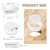 sourcingmap 50mm(2 inch) Desk Grommet, 4Pcs White Cable Hole Cover, computer Desk Grommet Cable Wire Code Tidies for Home Office Table Surface Port Hole Covers #3