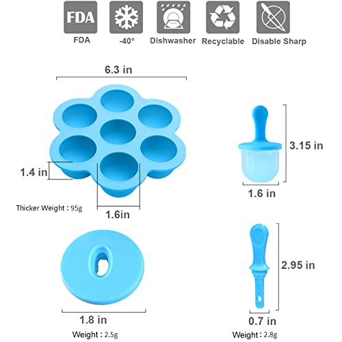 Jbyamus NBZB-235 Silicone Popsicle Molds, Ice Pop Molds, Storage Container For Homemade Food, Kids Ice Cream Diy Pop Molds - Bpa Free  thumb #6