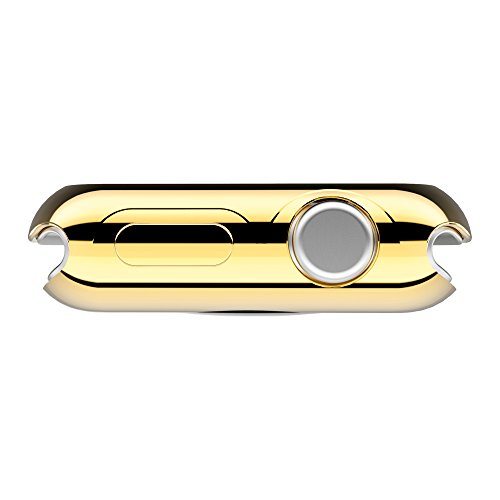 Leotop Compatible With Apple Watch Case 44Mm 40Mm, Soft Flexible Tpu Plated Protector Bumper Shiny Cover Lightweight Thin Guard Shockproof Frame Compatible For Iwatch Series 6 5 4 Se(Gold, 44Mm) #TOP4