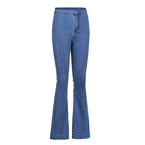 Jeans Dames - Eauptffy High Waist Schlaghose Stretch Skinny Jeans Elegante Bootcut Pant Boyfriend Stijl Jeans met wijde pijpen Denim Broek SchlagJeans Flared Denim Broek Lange Jeans - Image 8