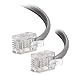 Cmple - Telephone Cord 25ft Phone Cord for Landline Male to Male 6P4C RJ11 Cable for 2 Lines Home Phone, Fax, DSL Modem, Router, Printer - Gray