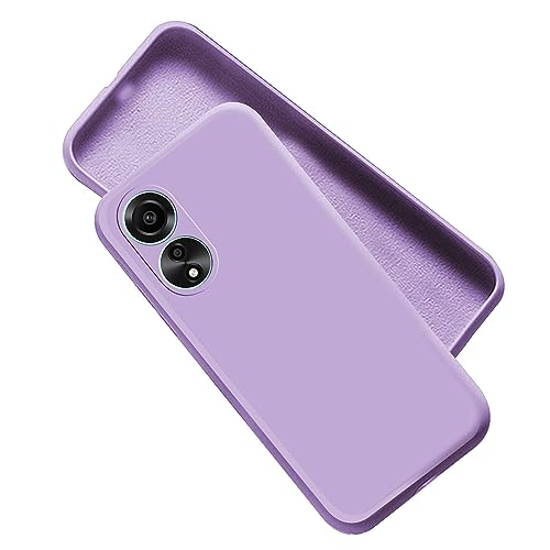 Image of A rtistque Liquid Silicone Back Cover Case for Oppo A78 5G Shockproof TPU Soft Flexible with Camera Protection - Purple