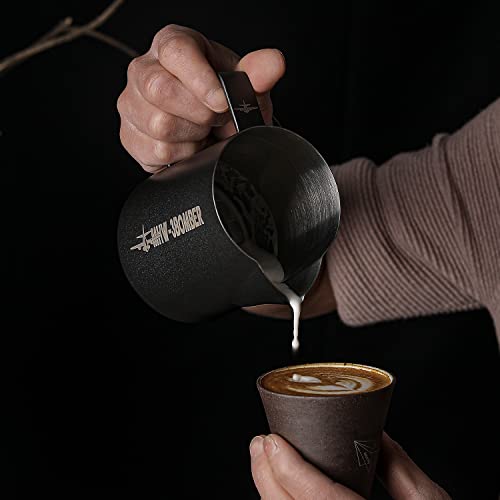 MHW-3BOMBER Espresso Milk Frothing Pitcher Steaming Pitcher Stainless Steel Milk Coffee Cappuccino Latte Art Barista Cup 16.9oz/500ml (Sanding) P5135S - Thumbnail 4