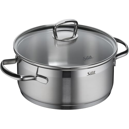 Foto von Silit Toskana Topfset Induktion 5-teilig, Edelstahl teilmattiert, Induktionstöpfe unbeschichtet, Glasdeckel