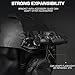 SIANKO Tactical Helmet Mount Headset Earmuffs Bracket Adapter,For Ops Core Arc/M-Lok Rail,360°Rotation Side Suspension Support Headphone Accessories (Black)