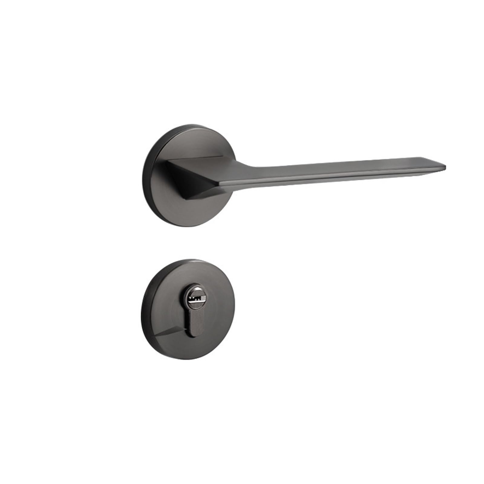Serrure fendue en alliage de zinc avec poignée ergonomique pour porte de chambre