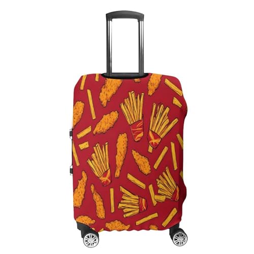 Chicken Strips French Fries Funny Travel Luggage Cover Baggage Suitcase Cover Protector Skins 19-32 Inch4