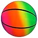 Best Sporting PVC-Ball Toy Rainbow I Leichter Spielball I hochwertiger Wasserball I 22cm großer Beachball I bunter Ball mit Best Sporting Logo im Basketball-Design I Gummiball I Ball Kinder