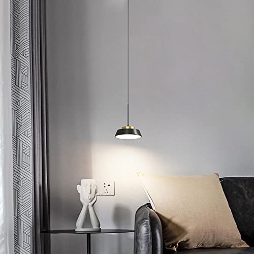 Lustre LED moderne suspension noire luminaire suspendu cuisine bar 6W