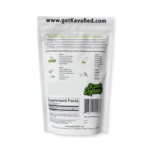 Image of Kavafied KAVA Supreme - Noble Vanuatu Kava Root Powder (8oz)