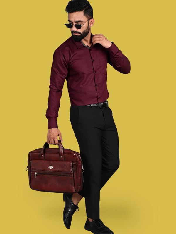 Image of Cotton Solid Regular Fit & Long Sleeve Perfect for Formal Wear, Office, Meeting