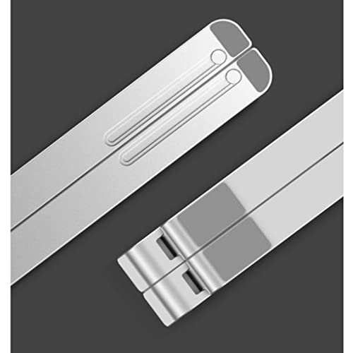 Soporte para computadora portátil de metal elegante estante elevado color plata 6