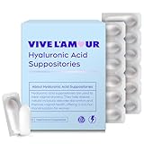 Vive L'Amour 1.5% Hyaluronic Acid Vaginal Suppositories, Vaginal Moisturizer, Continuous Hydration, Relieves Dryness, Restores Natural Softness & Elasticity, Enhances Vaginal Health (12 Inserts)