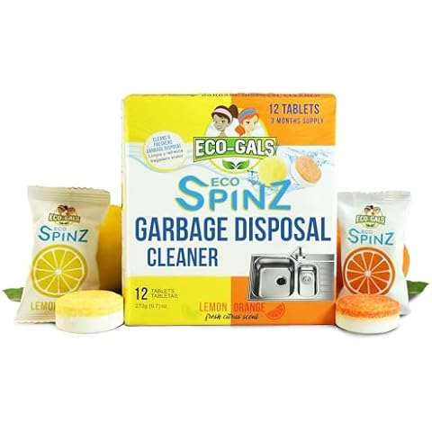 ECO-GALS Eco Spinz Garbage Disposal Cleaner and Deodorizer for Cleaning Kitchen Sinks and Drains 6 ct. Lemon & 6 ct. Orange Citrus Scent Cover
