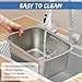 Reallnaive 2 Pack 2.6 Gallons Stainless Steel Basin Large Washing up Bowl Basket Portable Metal Multipurpose Dishpan Dish Tub for Vegetable Washing, Kitchen Sink