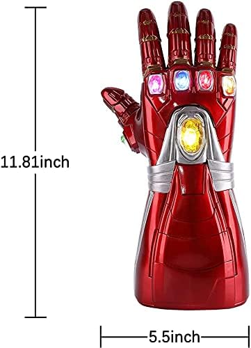 Miniatura 2 de Guantelete de Iron Man Infinity Guante Iron Man Infinity LED con luz de piedra para fiesta de Halloween para niños Rojo
