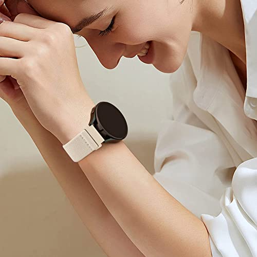 Meliya Elastic Bands For Samsung Galaxy Watch 4 40Mm 44Mm / Watch 4 Classic 42Mm 46Mm Women Men, 20Mm Soft Stretch Nylon Sport Wristbands For Samsung Galaxy Watch 4 (Black+Winered+Starlight+Pink) #TOP5