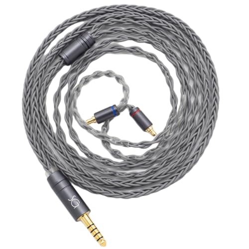SoundsGood BlueFlame �u���[�t���C�� 8�c �n���h���C�h ���P�[�u�� �����x ���_�f�� PCUHD �C���z�� �A�b�v�O���[�h �P�[�u�� �o�����X�ڑ� �����P�[�u�� (Ash IE 100/400/500 PRO-4.4mm)