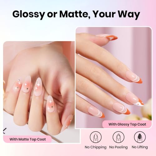 Image of Beetles Gel Base and Top Coat Set with Matte Top Coat - 3 Pcs No Wipe Gel Nail Polish Kit, Glossy & Matte Finish, HEMA Free UV LED Soak Off Long Lasting Manicure Essentials