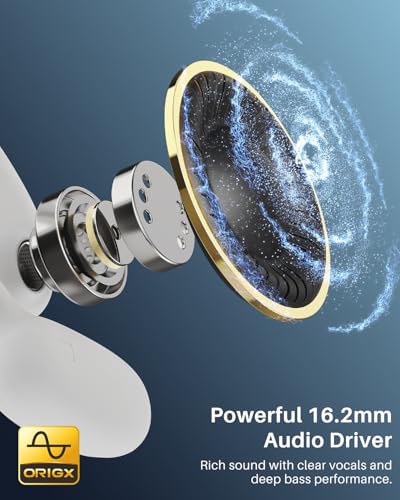Image of TOZO Real-Time AI Translation Earbuds, 80H Playtime Translator Ear Buds, Digital Display, AI Clear Calls, Comfortable Wear Open Ear Earbuds, AI Bluetooth Headphone for Travel Meeting Learning, White