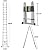 Bowoshen 16.5ft Telescoping Ladder A-Frame Extension Portable Aluminum Telescoping 16 Steps Ladder EN131 Certified 330lb Load