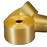 Yellow Embossed Poly Satin Ribbon, 2-3/4