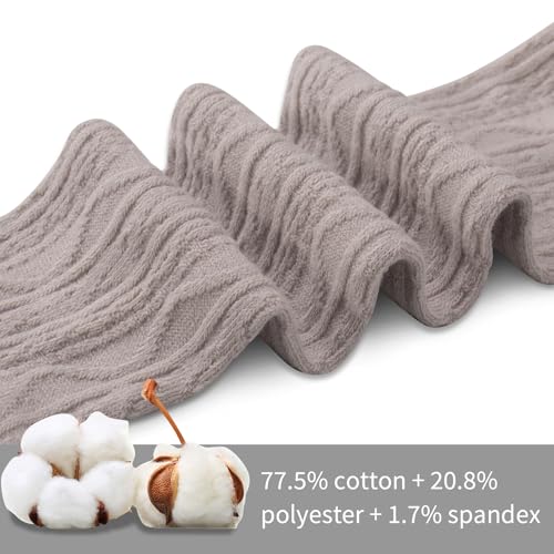 Meeshine 5 Pack Baby Toddler Girls Cable Knit Cotton Tights Winter Warm Seamless Footed Leggings Stocking Pantyhose for Kids3