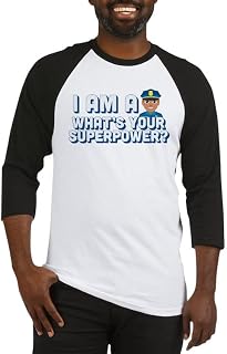 CafePress Emoji Police Superpower Baseball Baseball Shirt
