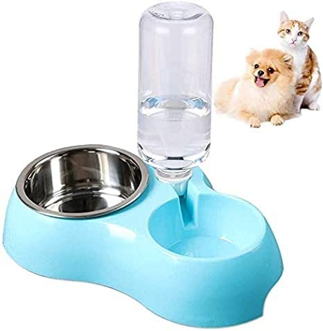 Emcrovi 2 in 1 Multi Color Detachable Stainless Steel Dog Food and Water Bowl with Non-Slip Pets Food Bowl with Automatic Water Feeder for Small Medium Dogs/Cats [ Set of 1] (B0BX6RZ6X8) Amazon Price History, Amazon Price Tracker