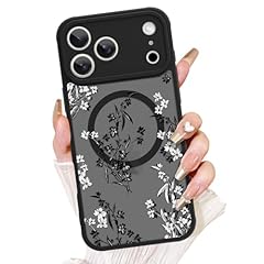 Black(White Floral Flower)