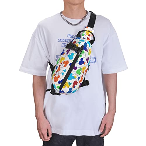 Cartoon Sling Bag For Women Men Sling Backpack Small Crossbody Shoulder Bag Travel Hiking Shoulder Chest Bag #TOP7