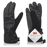 Ski Gloves, Winter Warm Cozy 3M Thinsulate Outdoor Windproof Snowboard Gloves for Women, Youth, Kid,...