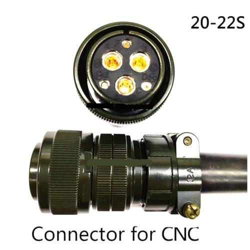 Conectores de 6 Pines 20-22S MS3108A32-17S codo de 90 grados para servomotor 4