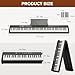 UMOMO 88 Key Folding Digital Piano, Full Size Keyboard Piano with MIDI, Electric Portable Piano for Beginner with Sustain Pedal, Carrying Bag, Piano, Earphone, Microphone, Black