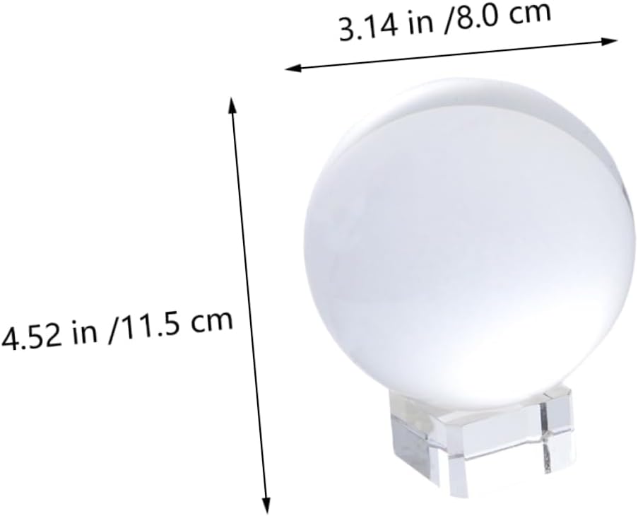 OUNONA 2pcs Crystal Balls Decorative Glass Ornaments Desktop Decor Photo Prop