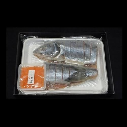 [北海道根室市] 北海道根室産 [鮭匠ふじい]秋鮭新巻鮭1.3kg いくら醤油漬50gセット