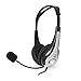 Produktbild Ewent EW3562 Professioneller Kopfhörer mit Mikrofon für PC mit Lautstärkeregler, Notebook, Laptop, Doppelklinke 3,5 mm (1XAudio 1XMic), gepolsterte Ohrhörer, 2m Kabel, Schwarz/Grau