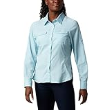 Columbia Women's Standard Silver Ridge Lite Long Sleeve Shirt, Spring Blue, Medium