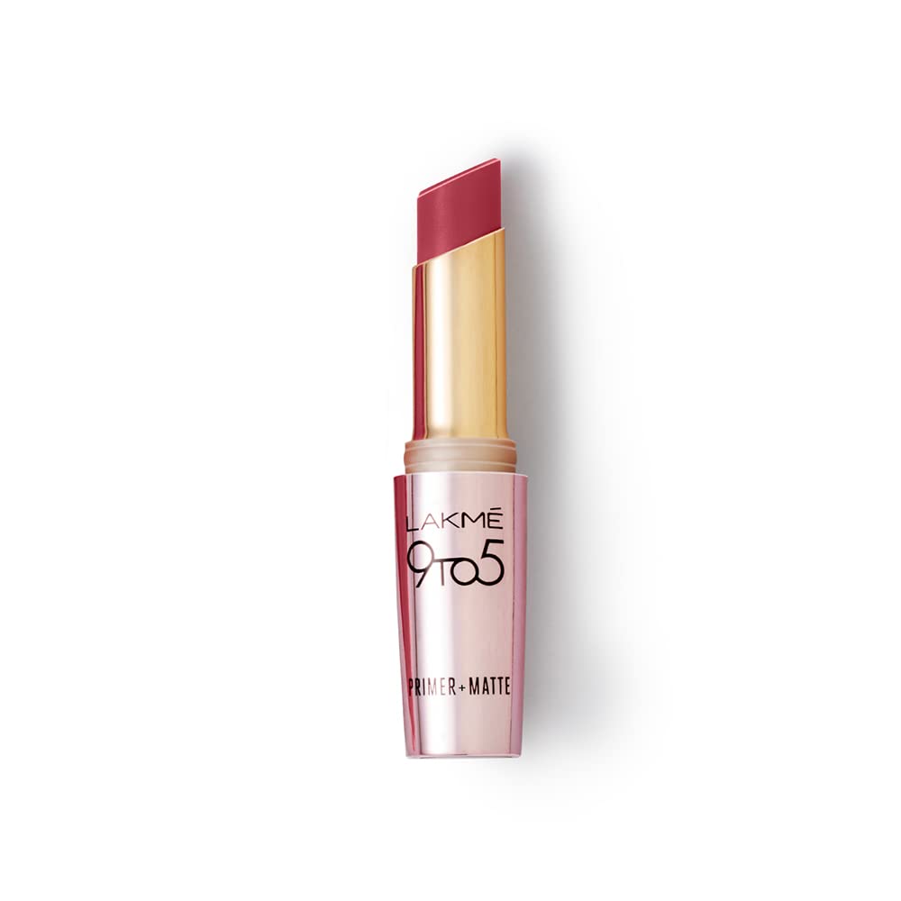 Lakme Powerplay Priming Matte Lipstick, Smooth Matte Finish, Lightweight Lipstick, Smudgeproof, Lasts 16hrs, Hydrates Lips, Rosy Sunday, 3.6g