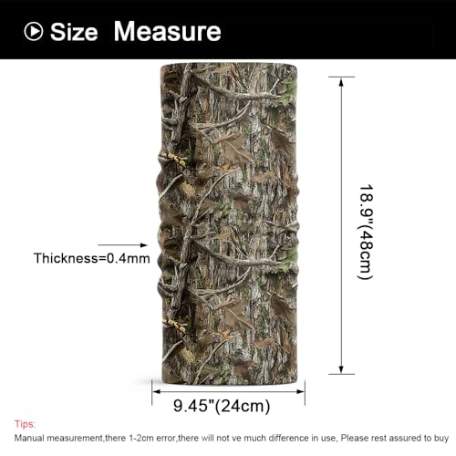 Image of WTACTFUL Camo Face Mask Men Women, 2-Pack Seamless Neck Gaiter Balaclava