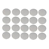  WYQY - 20 colgantes de metal con forma de círculo, redondos, en blanco, para grabar monedas de disco, varios tamaños, regalo para miembros de la familia, 20 mm