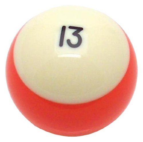 American Shifter 96057 Orange Stripe 13 Ball Billiard Pool Shift Knob