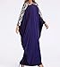 Qianliniuinc Women Muslim Maxi Dress Abaya - Lady Long Sleeve Maxi Dress Dubai Gown Jalabiya One Size Navy Blue