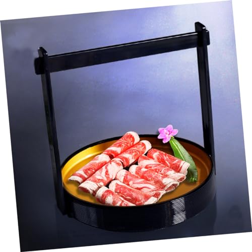 Bandeja de sushi de plástico decorativa con mango miniatura 6