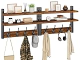 【Polyvalent Partout】L'organisateur ultime pour toute la maison ! Ce etagere porte manteau fonctionne à merveille comme porte vetement mural dans les chambres, comme porte-manteau mural dans le salon, ou même comme patères portemanteaux pour entrée dans l'entrée. Son design adaptable le rend parfait pour les salles de bain, les buanderies et les bureaux. Le robuste patere salle de bain maintient chaque objet soigneusement en place
